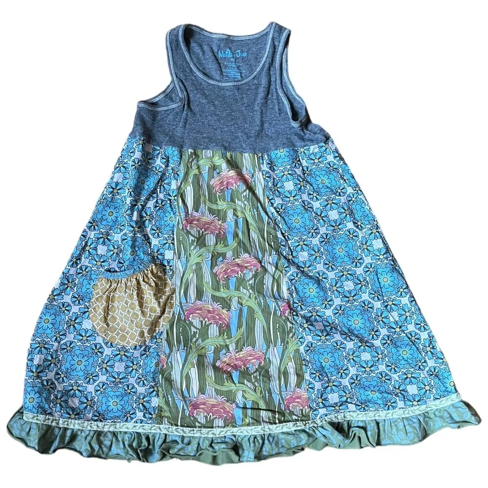 Matilda Jane Sz 10 Blue Bird Hotline Dress & Shirley Blue Cardigan Shrug Sweater